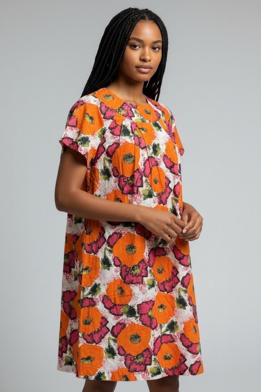 France’s Valentine Warhol Flower in Orange Multi NWT Size XS